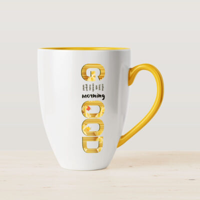 Caneca de café impressa em branco